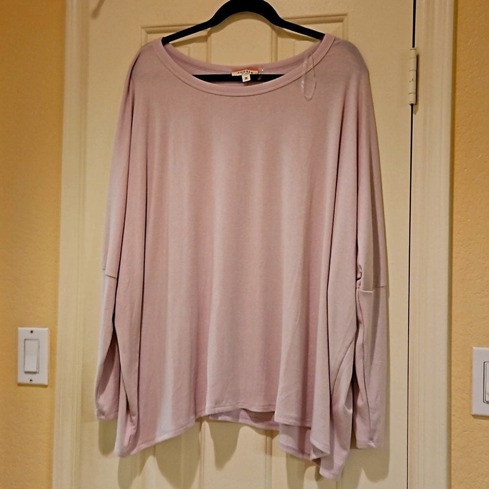 Andree Light Lavendar Long sleeved Tee Size 2x